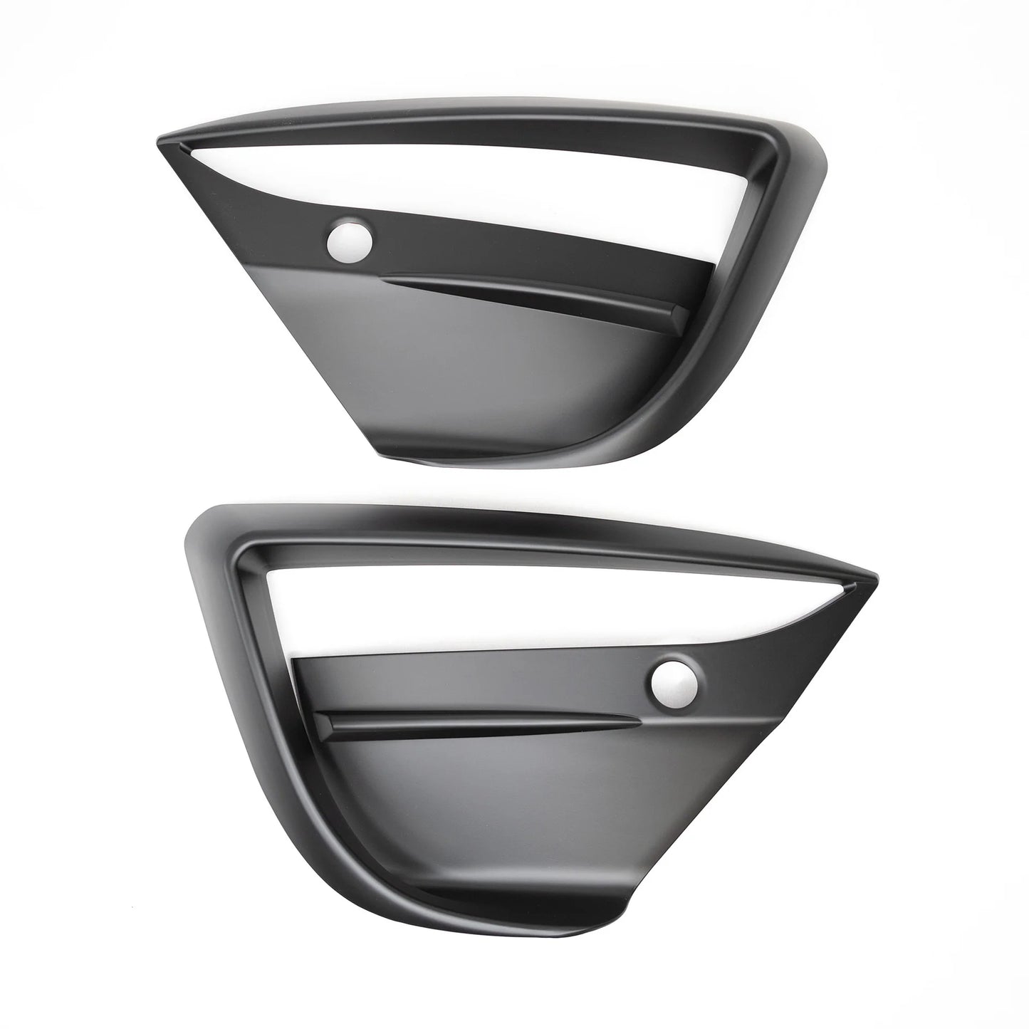 2017–2022 Tesla Model 3 Fog Light Canards (1 Pair) – Black-Out Style ABS Aero Trim | Gloss Black, Satin Black & Carbon Fiber Look