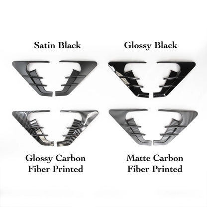 Tesla Model 3 (2017–2023) & Tesla Model Y (2020–2025) Turn Signal Cap & Fender Accent Flares (1 Pair) – ABS Plastic | Satin Black / Gloss Black / Carbon Fiber Look | Gen 2 & Gen 3 Compatible