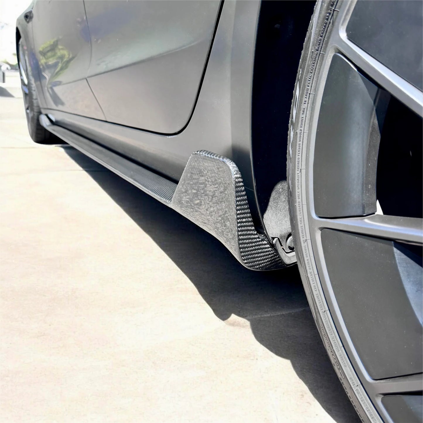 2017+ Tesla Model 3 Colossal Side Skirt Overlays – Real Dry Molded Carbon Fiber, Drill-Free Installation, Performance Aero Upgrade (1 Pair)
