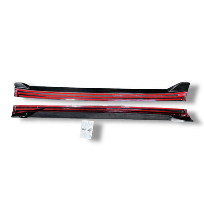 2017+ Tesla Model 3 Colossal Side Skirt Overlays – Real Dry Molded Carbon Fiber, Drill-Free Installation, Performance Aero Upgrade (1 Pair)