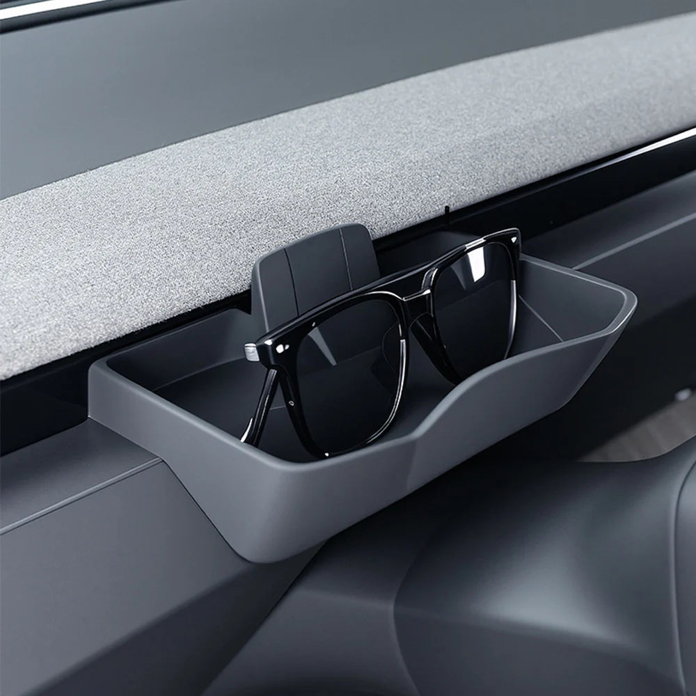Tesla Model 3 Highland 2024+ & Model Y Juniper 2026+ Multifunctional Phone Holder Tray – Sliding Center Console Storage Organizer & Hands-Free Video Viewing Stand