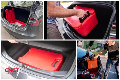 CNCT Hard Cooler for Tesla Model S Model 3 Model X  Model Y – Custom Fit Trunk & Frunk Cooler, 2-Day Ice Retention