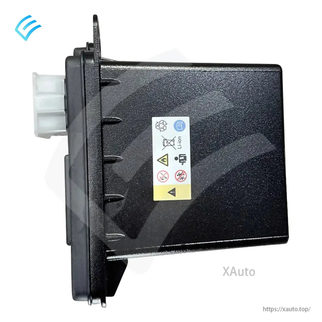 Tesla Cybertruck MV battery module side view with safety/warning pictogram label