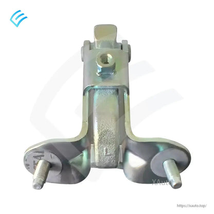 Close-up front view of hinge bracket showing top nut insert and two threaded mounting studs