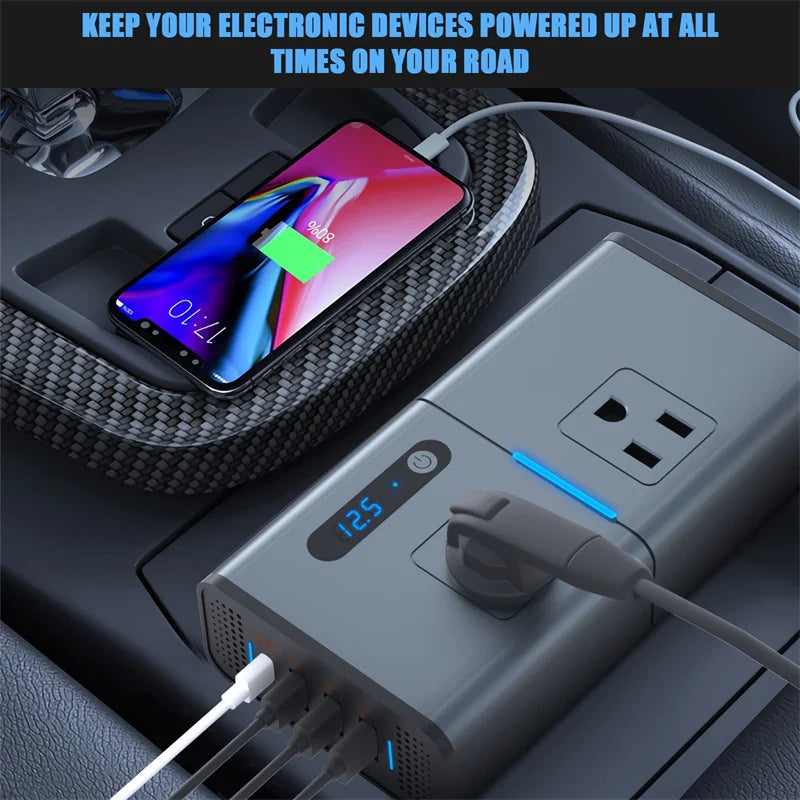 New Car Power Inverter, Keep electronic devices powered up with DuroMax 200W Inverter on-the-go.