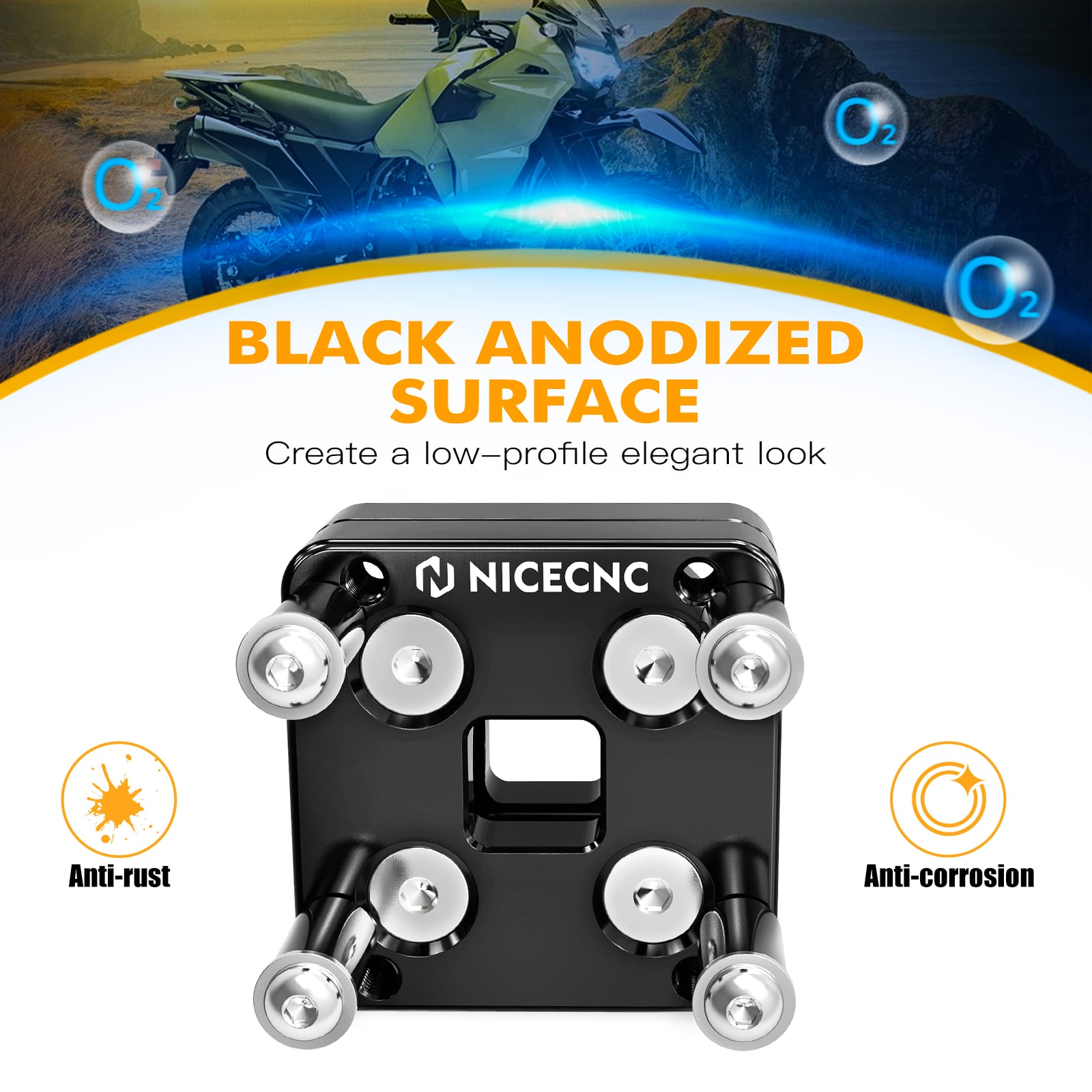 NiceCNC 14MM GPS Holder, NiceCNC presents a sleek GPS holder for Kawasaki KLR650 models with durable features