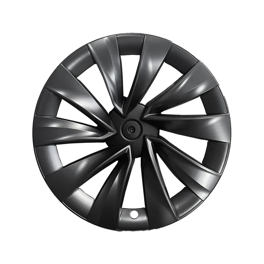 Nova-Style Wheel Covers for Tesla Model 3 2017-2023.09 with 18-Inch Aero Wheels – OEM Fit Matte Black & Silver Hubcaps Rim Protectors with Full Wheel Coverage