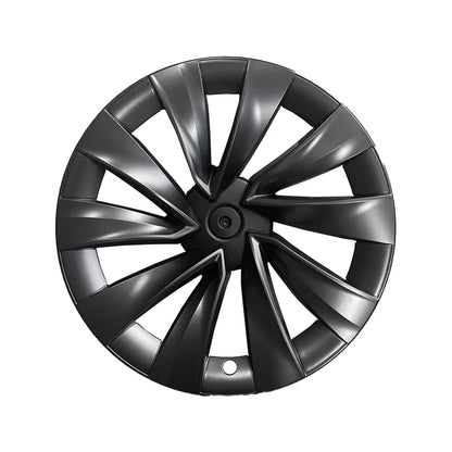 Nova-Style Wheel Covers for Tesla Model 3 2017-2023.09 with 18-Inch Aero Wheels – OEM Fit Matte Black & Silver Hubcaps Rim Protectors with Full Wheel Coverage
