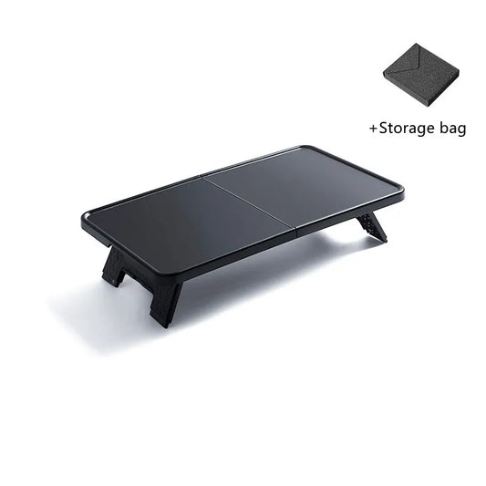 Folding Center Console Table for Tesla Model Y Juniper & Model 3 Highland – ABS Portable Food & Work Tray, Space-Saving Design