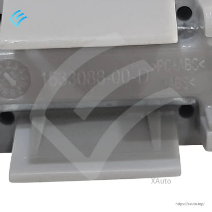 Close-up of part number 1533088-00-D and PC+ABS material marking on the housing