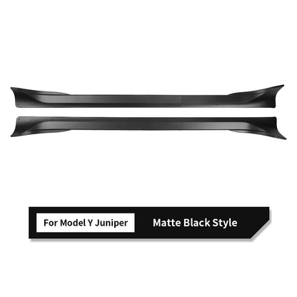 Sport Performance ABS Side Skirts for 2026+ Tesla Model Y Juniper | Split-Design Aerodynamic Side Skirt Kit with Matte Black, Gloss Black & Carbon Fiber-Style Finishes