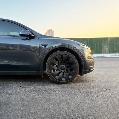 20" Uberturbine Style Wheel Covers for Tesla Model Y Juniper 2025+ (Helix 2.0 Wheels) – Full Rim Protection, Aerodynamic Hubcaps, Satin Black ABS