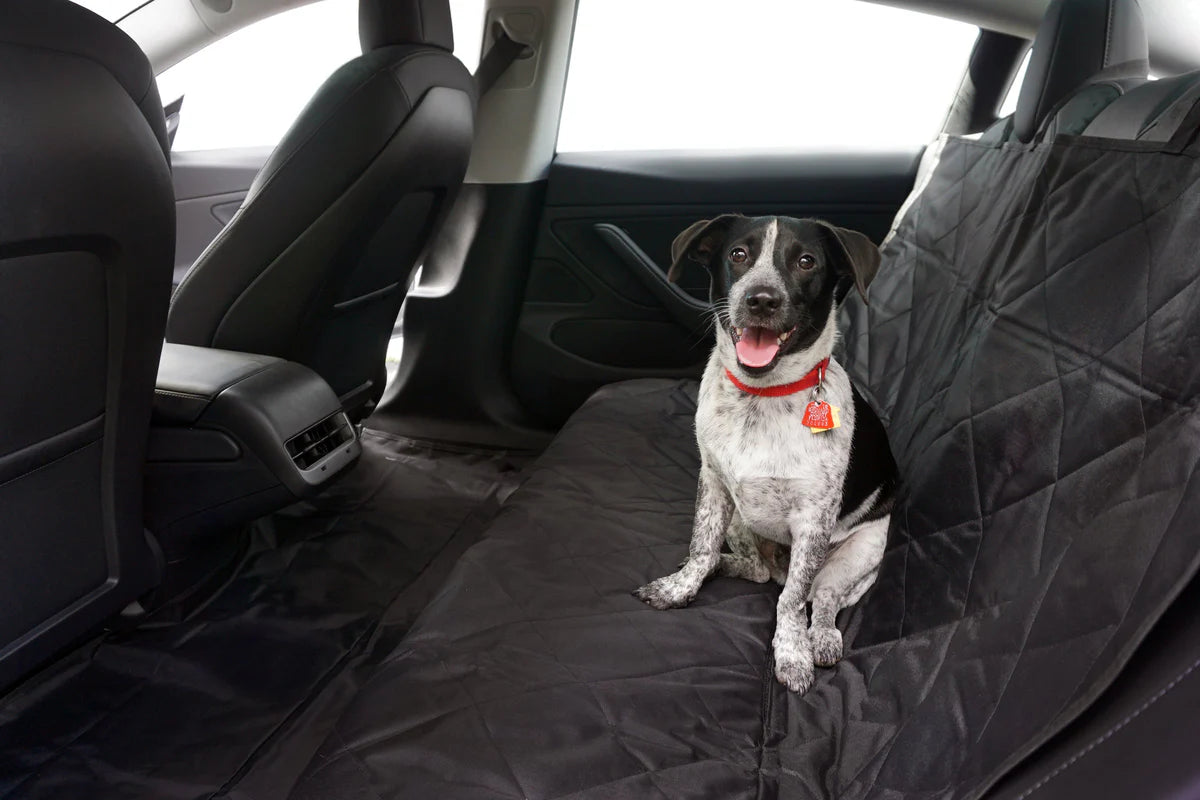 Rear Seat Pet Cover for Tesla Model 3, Model Y, Model S & Model X – Waterproof Back Seat & Floor Protector with Seat Belt Access