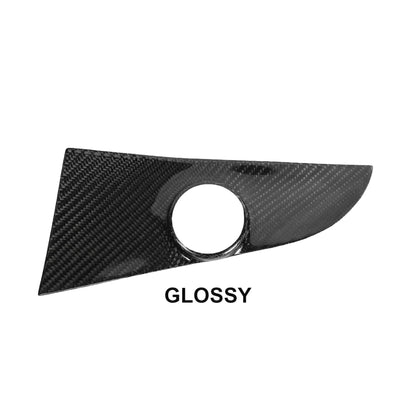 Tesla Cybertruck Windshield Wiper Motor Cover Overlay & Optional Center Cap – Real Molded Carbon Fiber | OEM Fit, Double-Sided Tape Installation