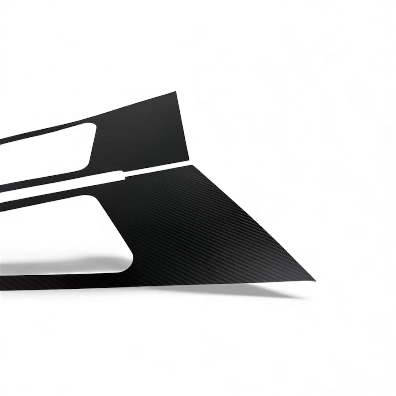 Tesla Cybertruck A-Pillar Full Corner Window Overlay (1 Pair) – Real Dry Molded Carbon Fiber Exterior Trim, Glossy or Matte Finish