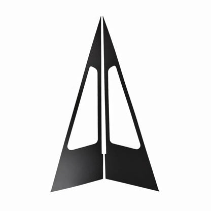 Tesla Cybertruck A-Pillar Full Corner Window Overlay (1 Pair) – Real Dry Molded Carbon Fiber Exterior Trim, Glossy or Matte Finish