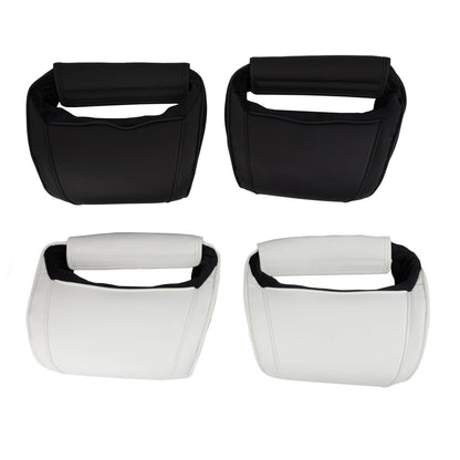 Tesla Model S, Model 3, Model X & Model Y Memory Foam Headrest Neck Support Pillows (1 Pair) – Universal V-Style Fit, Vegan Leather Interior Match | Version 2.0