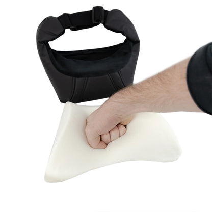 Tesla Model S, Model 3, Model X & Model Y Memory Foam Headrest Neck Support Pillows (1 Pair) – Universal V-Style Fit, Vegan Leather Interior Match | Version 2.0