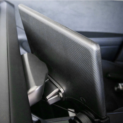 Real Dry Carbon Fiber Touchscreen Center Cover for 2024+ Tesla Model 3 Highland – 1x1 Plain Weave Gloss Screen Frame Protector Interior Trim Overlay