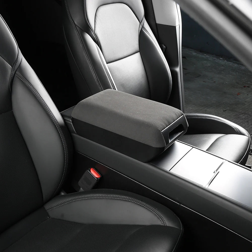 Raised Center Console Armrest Storage Box with Drawer for Tesla Model Y Juniper 2025+ & Tesla Model 3 Highland 2024–2026+ | Ergonomic Armrest Riser Organizer with Hidden Storage