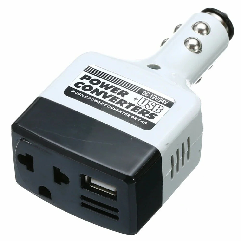 Power Converters Mobile DC 12V to 24V Inverter + USB Converter