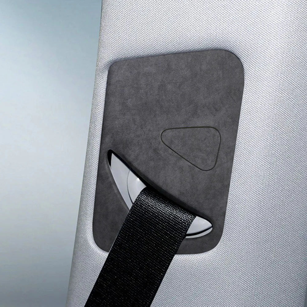 Premium Alcantara Seat Belt Adjustment Panel Covers for 2025+ Tesla Model Y Juniper (2025.03+) – OEM Interior Trim Protection & Luxury Suede Upgrade