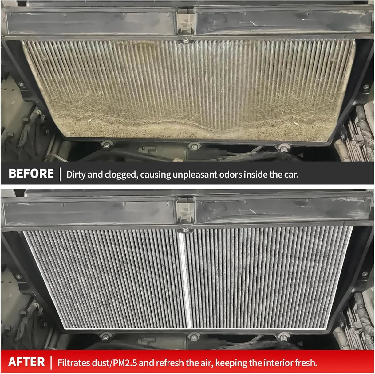 Premium HEPA Cabin Air Filter for Tesla Model S (2016–2025) & Tesla Model X (2016–2025) – 5-Layer High Efficiency Replacement Filter, OEM Fit, Removes Dust, Pollen, Smoke & Odors