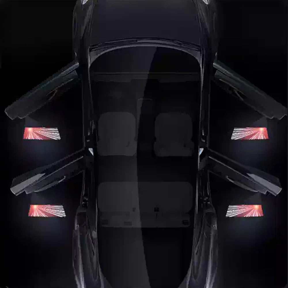 Premium LED Door Puddle Lights with Juniper Launch Series Logo for 2026+ Tesla Model Y & Tesla Model 3 (All Years) – HD Welcome Projection Lamps, Plug & Play Interior Exterior Upgrade