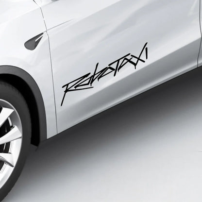 Tesla Robotaxi Exterior Sticker for Model 3 / Model Y / Model S / Model X – Premium Waterproof PVC Decal for Autonomous Ride-Sharing Identification & Futuristic Styling