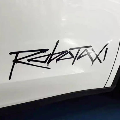 Tesla Robotaxi Exterior Sticker for Model 3 / Model Y / Model S / Model X – Premium Waterproof PVC Decal for Autonomous Ride-Sharing Identification & Futuristic Styling
