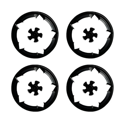 Premium 19” Wheel Rim Protector Set for 2026+ Tesla Model Y Juniper (Crossflow Wheels) – ABS Curb Rash Guard with Satin Finish + Center Cap Covers | Scratch Protection & Exterior Wheel Upgrade