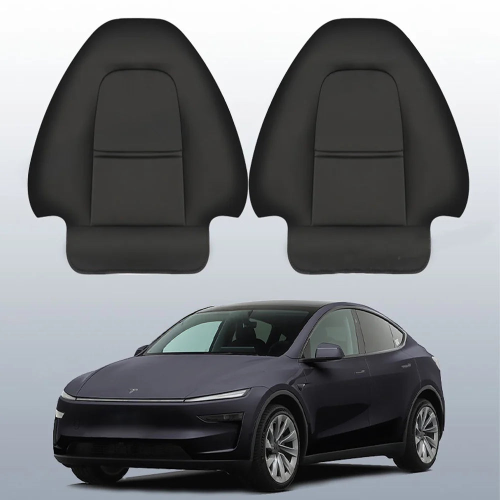 Premium Waterproof Seat Back Kick Protectors for Tesla Model Y Juniper 2025+ Rear Seat Back Covers with Storage Pockets | OEM-Matched Microfiber Leather Interior Protection (2PCS)