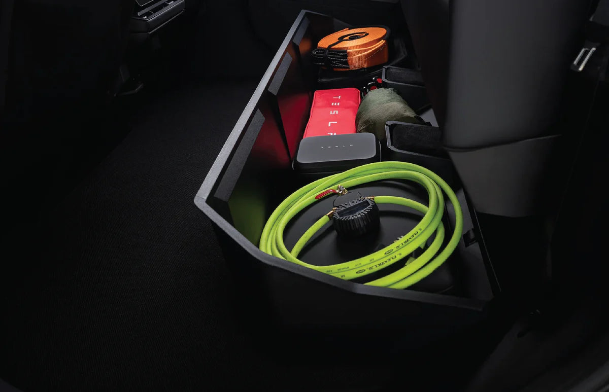 Tesla Cybertruck Front & Rear Underseat Storage Organizer – 3-Piece Custom Fit Storage Solution