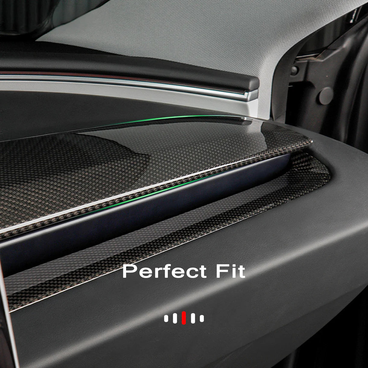 Real Dry Carbon Fiber Dashboard Replacement for 2025+ Tesla Model Y Juniper – OEM-Style Full Dash Trim Replacement with Clip-On Installation, Lightweight Interior Upgrade for Tesla Model Y 2025 2026