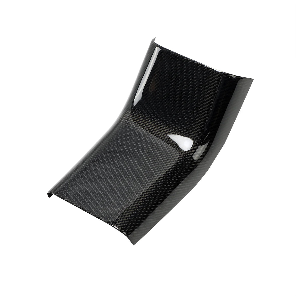 Real Dry Carbon Fiber Rear Center Console Base Cover for Tesla Model 3 (2017-2023) & Tesla Model Y (2020-2025.02) – Interior Protection Trim with OEM Fit