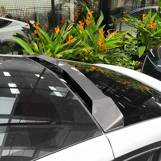 Real Dry Carbon Fiber Rear Roof Spoiler for 2020-2026 Tesla Model Y & 2025+ Tesla Model Y Juniper | OEM Fit Aerodynamic Trunk Wing Lip for Long Range, Premium & Performance