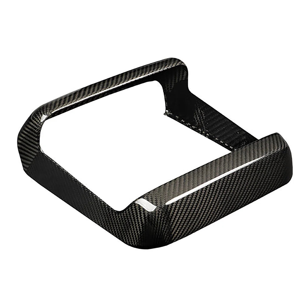 Real Carbon Fiber Rear Touchscreen Trim Cover for Tesla Model S & Model X (2021–2026+) – Premium 8-Inch Rear Display Frame Protector with Glossy or Matte Finish