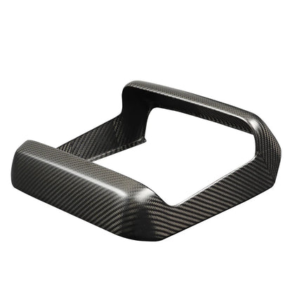 Real Carbon Fiber Rear Touchscreen Trim Cover for Tesla Model S & Model X (2021–2026+) – Premium 8-Inch Rear Display Frame Protector with Glossy or Matte Finish