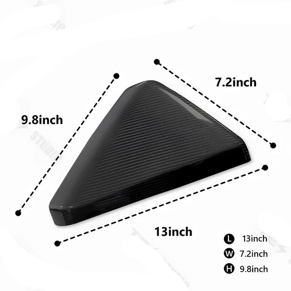 Real Dry Carbon Fiber Side View Mirror Caps for Tesla Cybertruck (2024–2026) – 2x2 Twill Weave Exterior Mirror Covers, Gloss or Matte Finish, Left & Right 2PCS