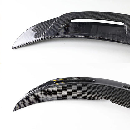 Tesla Model Y Juniper 2025+ Real Carbon Fiber Rear Spoiler Wing – Dual Air Outlet Aerodynamic Trunk Lip | Lightweight Performance Upgrade with 3M Adhesive Installation