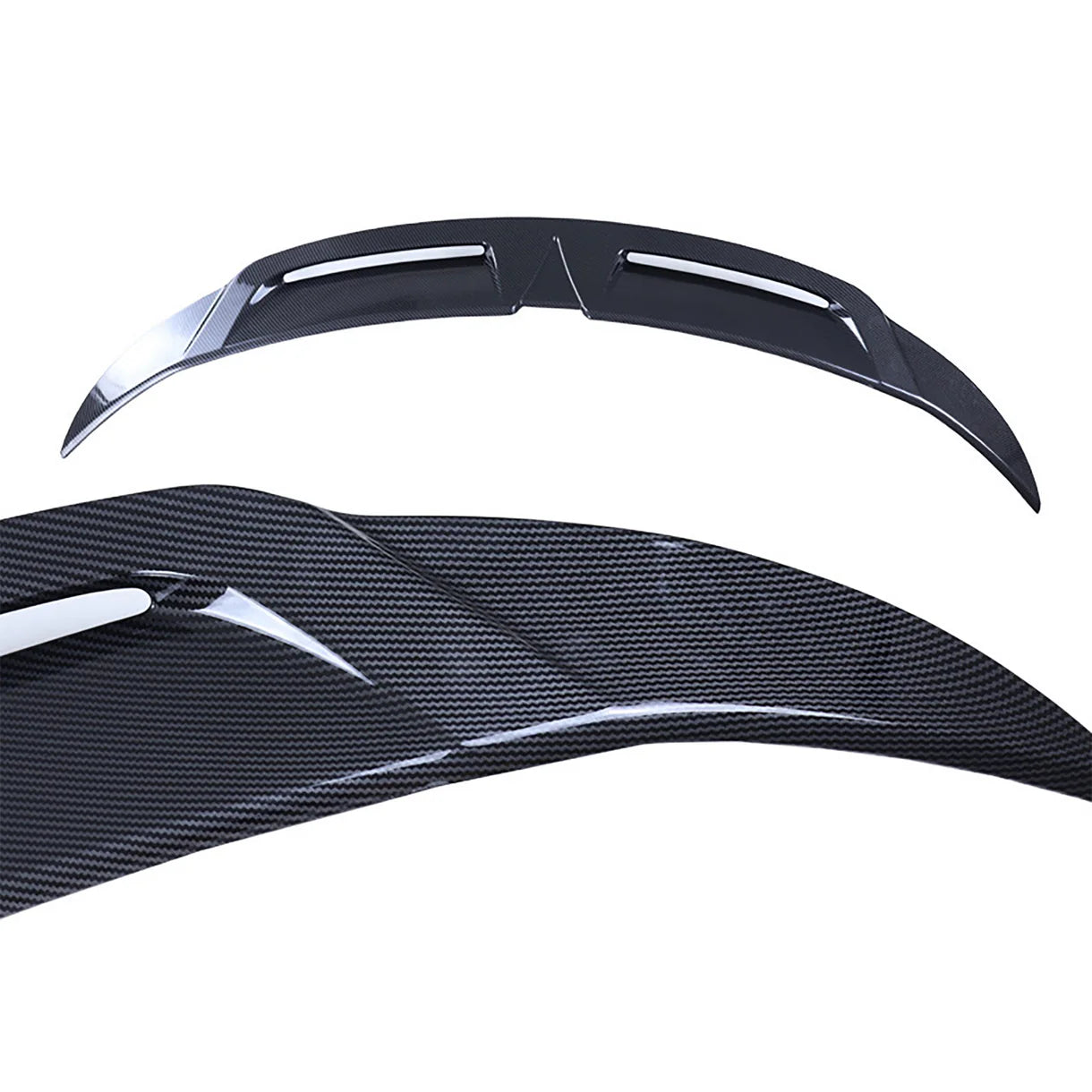 Tesla Model Y Juniper 2025+ Real Carbon Fiber Rear Spoiler Wing – Dual Air Outlet Aerodynamic Trunk Lip | Lightweight Performance Upgrade with 3M Adhesive Installation