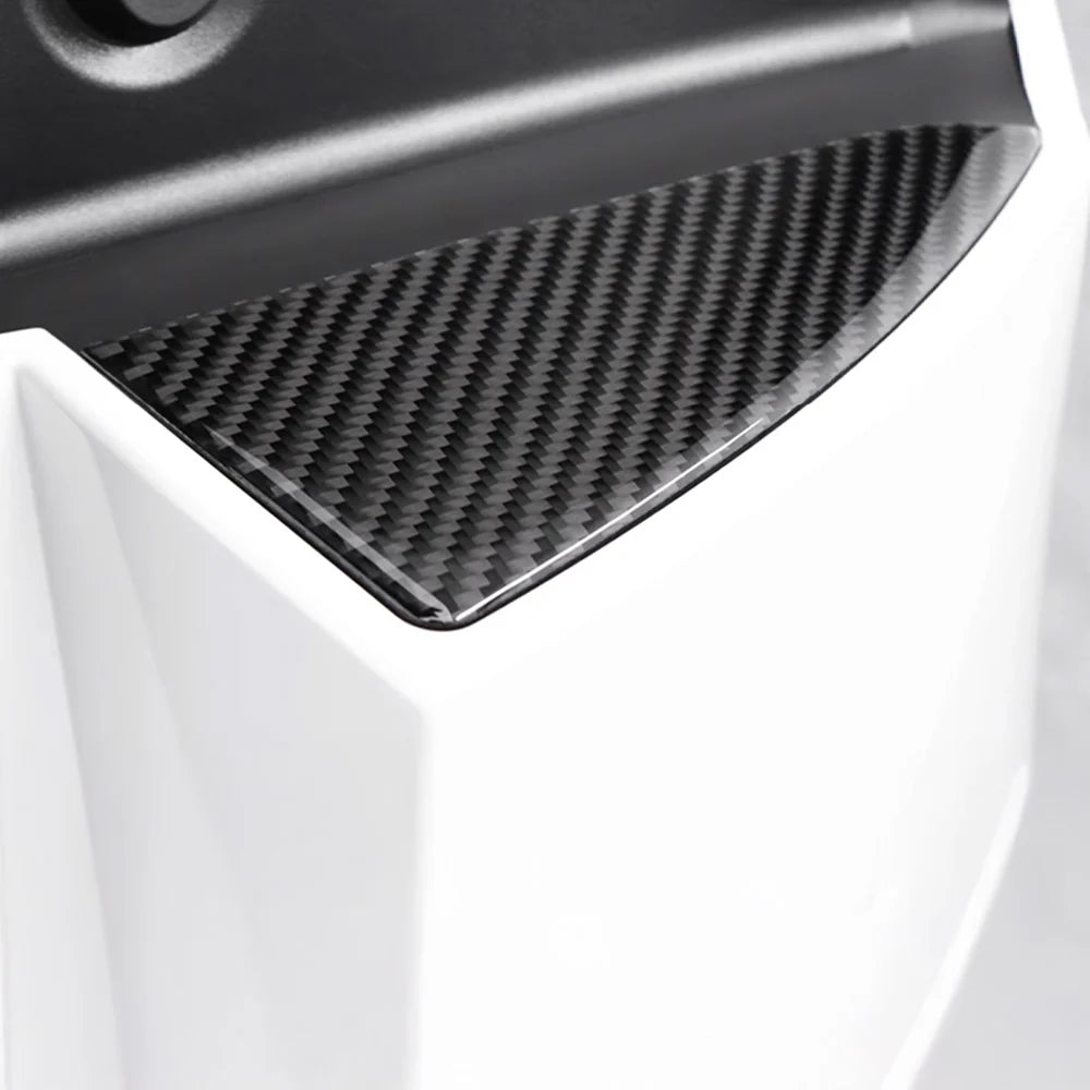 Real Carbon Fiber Rear Trunk Trim Cover for Tesla Model 3 Highland 2024 2025 2026 & Tesla Model Y Juniper 2026+ | Custom Exterior Tailgate Accent Trim Sticker Kit