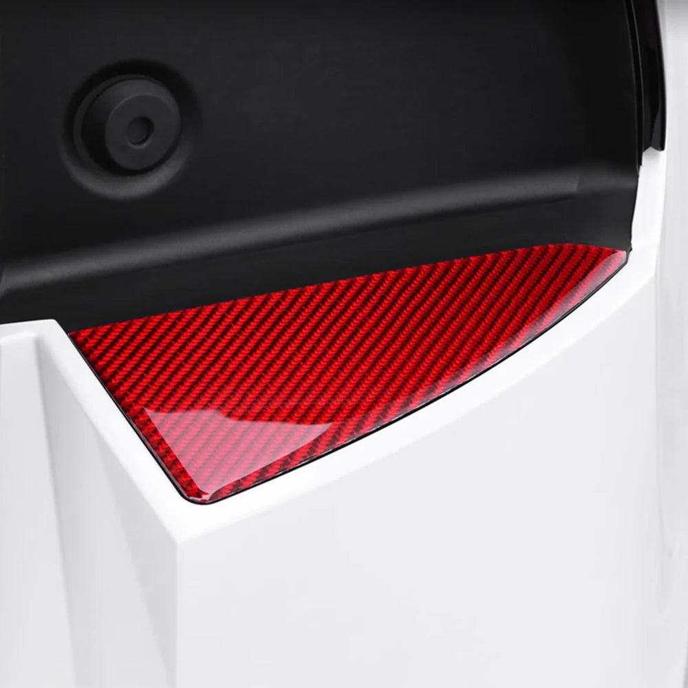 Real Carbon Fiber Rear Trunk Trim Cover for Tesla Model 3 Highland 2024 2025 2026 & Tesla Model Y Juniper 2026+ | Custom Exterior Tailgate Accent Trim Sticker Kit
