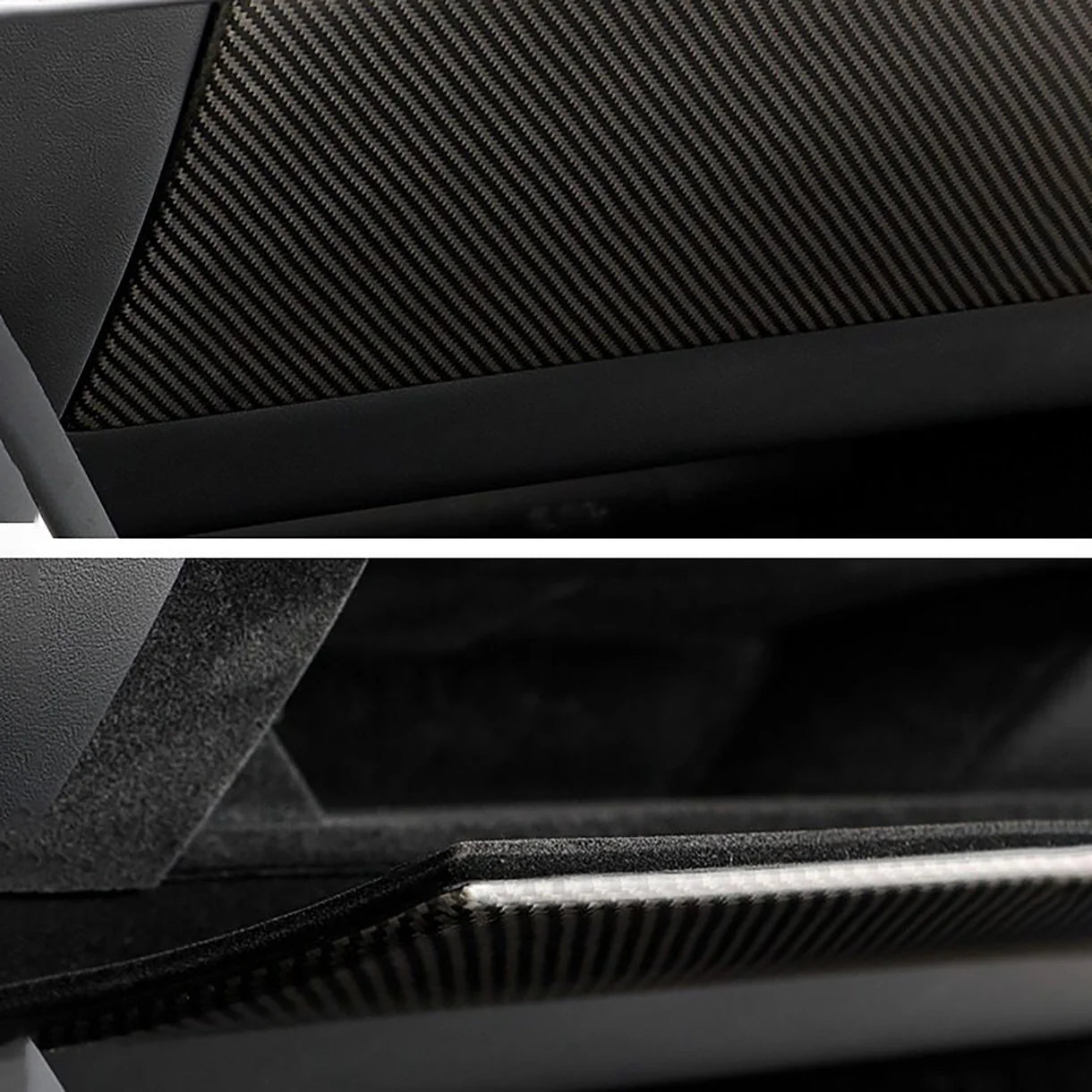 2025+ Tesla Model Y Juniper Real Carbon Fiber Glove Box Cover (Left-Hand Drive) | OEM-Fit 2x2 Twill Weave Interior Trim Upgrade – Premium Luxury Dashboard Styling