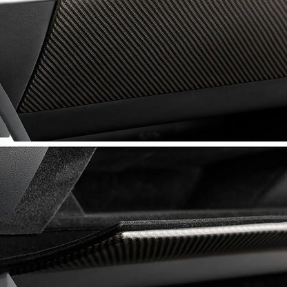 2025+ Tesla Model Y Juniper Real Carbon Fiber Glove Box Cover (Left-Hand Drive) | OEM-Fit 2x2 Twill Weave Interior Trim Upgrade – Premium Luxury Dashboard Styling