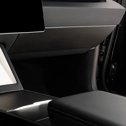 2025+ Tesla Model Y Juniper Real Carbon Fiber Glove Box Cover (Left-Hand Drive) | OEM-Fit 2x2 Twill Weave Interior Trim Upgrade – Premium Luxury Dashboard Styling