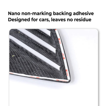 Real Dry Carbon Fiber Rear Side Window Louvers for Tesla Model Y 2020–2026 (Juniper 2025+) | Vented Racing Style Quarter Glass Cover Trim