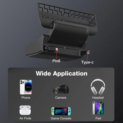 Rear Air Vent Charging Dock with Dual Retractable USB-C & Lightning Cables for Tesla Model 3 Highland 2024–2026 & Tesla Model Y Juniper 2025+ | 90W Fast Charging Rear Outlet Expansion Hub