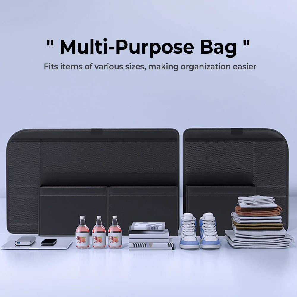 Rear Seat Back Storage Organizer Set for Tesla Model Y 2020–2026 (Including Juniper) – Hanging Trunk Organizer with Multi-Pockets, Waterproof Backseat Storage Bag, Space-Saving Cargo Storage Solution