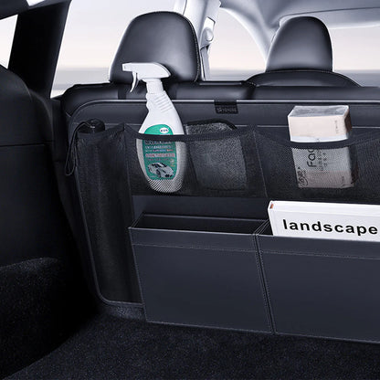 Rear Seat Back Storage Organizer Set for Tesla Model Y 2020–2026 (Including Juniper) – Hanging Trunk Organizer with Multi-Pockets, Waterproof Backseat Storage Bag, Space-Saving Cargo Storage Solution